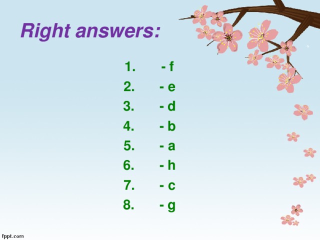 Right answers: