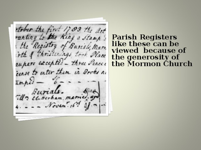 Parish Registers like these can be viewed  because of the generosity of the Mormon Church