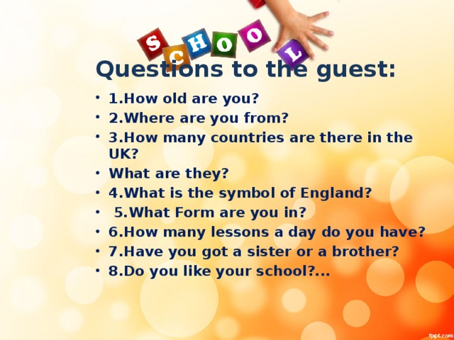 Questions to the guest: