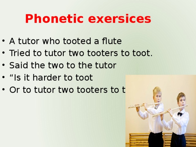 Phonetic exersices
