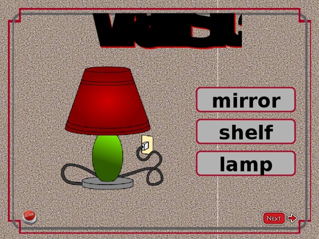 mirror shelf lamp