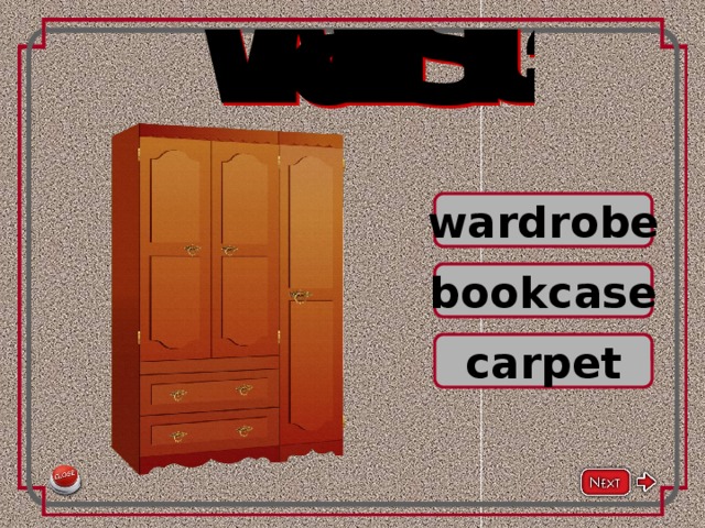 wardrobe bookcase carpet