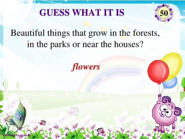 Guess what it is  50 Beautiful things that grow in the forests, in the parks or near the houses? flowers