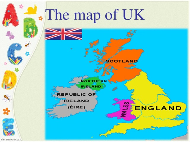 The map of UK