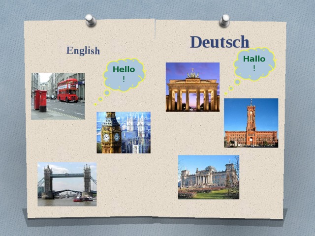 English Deutsch Hallo ! Hello !