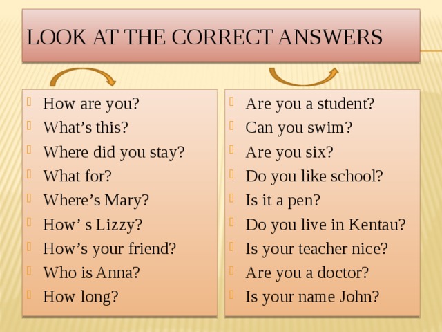 Look at the correct answers