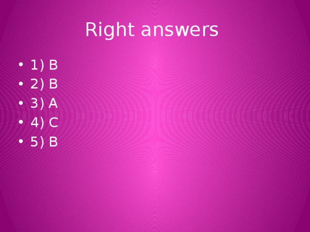 Right answers