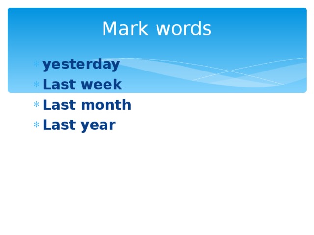 Mark words
