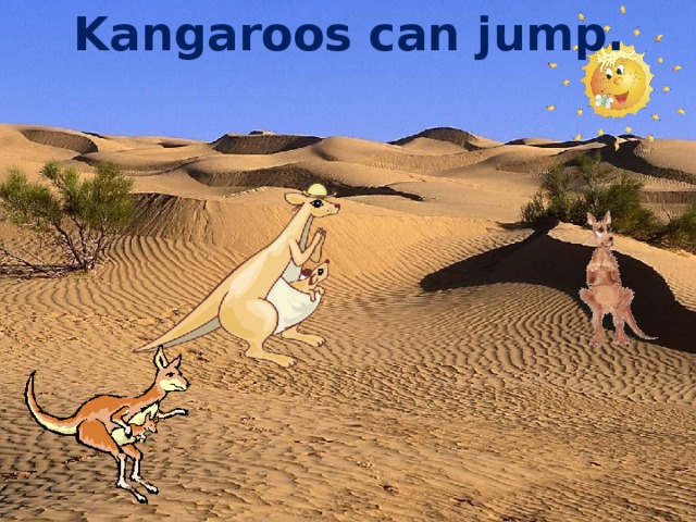 Kangaroos can jump.