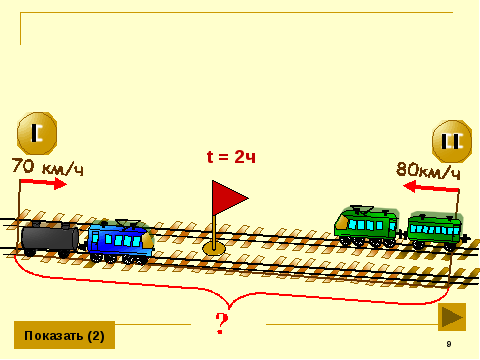 Два поезда двигаются в противоположном направлении