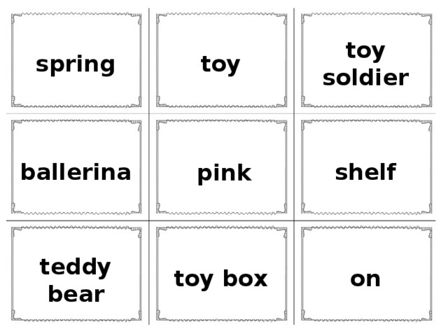 toy soldier spring toy ballerina shelf pink teddy bear toy box on