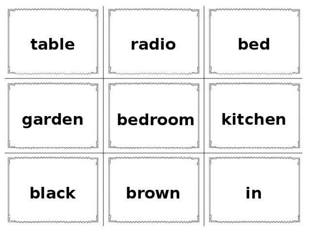 table radio bed garden kitchen bedroom black brown in