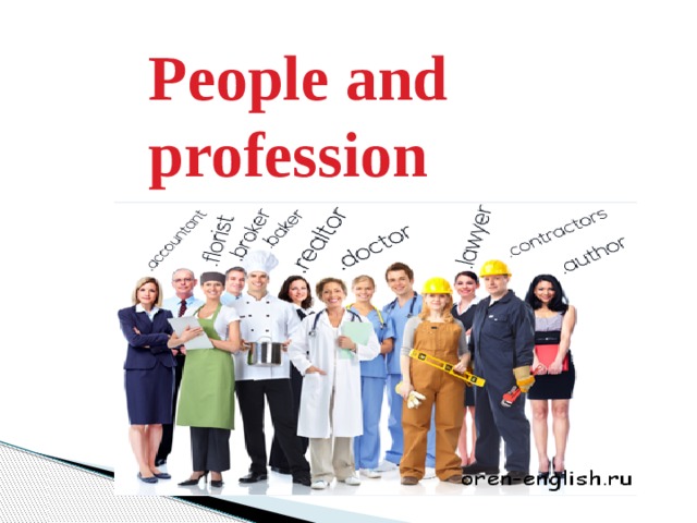 People and profession