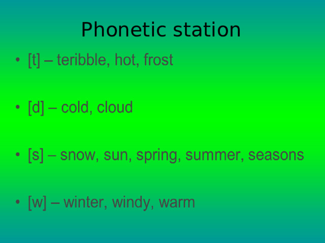Phonetic station