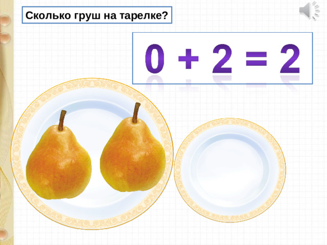 Сколько груш на тарелке?