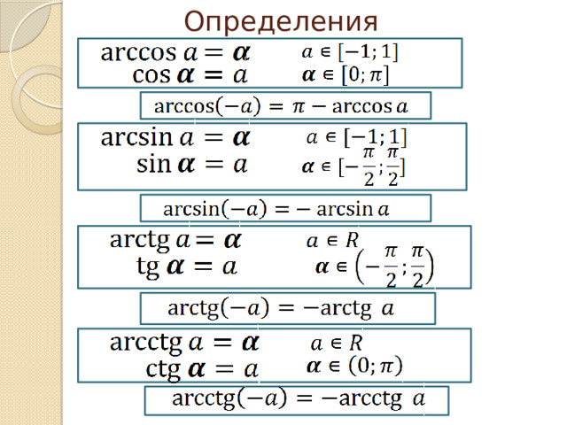 Определения