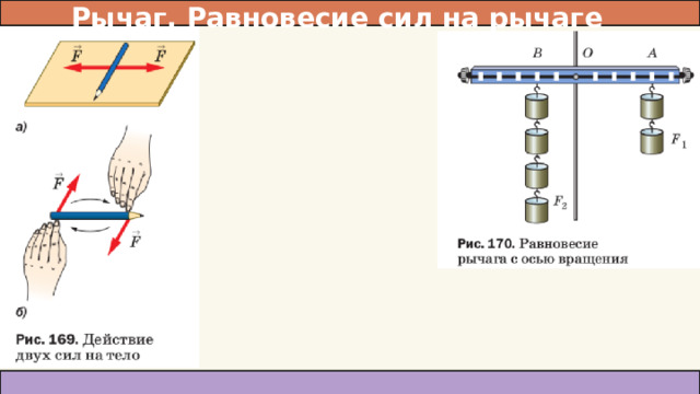 Рычаг. Равновесие сил на рычаге