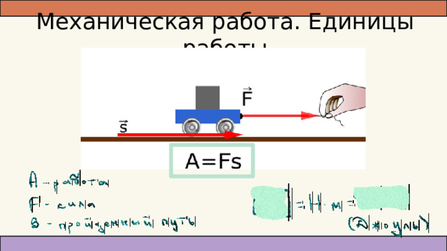 Механическая работа. Единицы работы