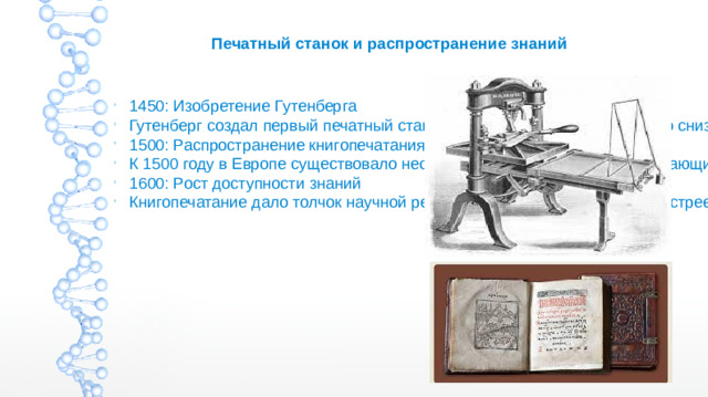 Печатный станок и распространение знаний